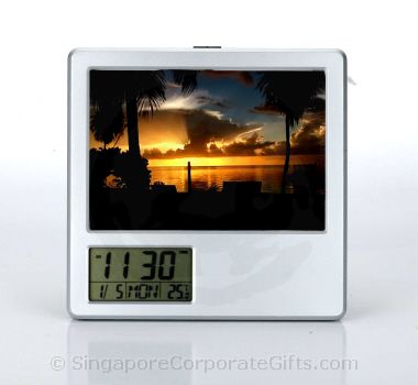 Photoframe with Pen Holder and Alarm Clock