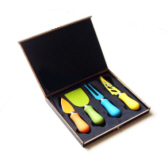 Colourful Cheese Knife Set with box Colourful Cheese Knife Set with box