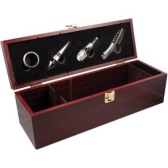 Exclusive Cherry Wood Wine Chest with Wine Accessories Exclusive Cherry Wood Wine Chest with Wine Accessories