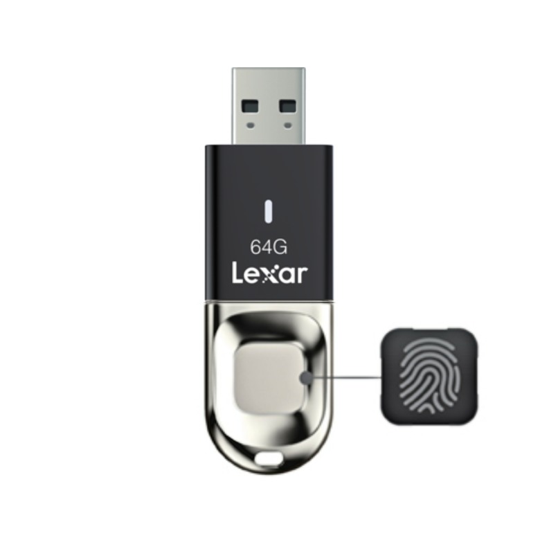 Lexar® JumpDrive® Fingerprint F35 USB 3.0 Flash Drive 64GB