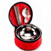 Dining Set with Bowl and Carrying Bag Dining Set with Bowl and Carrying Bag