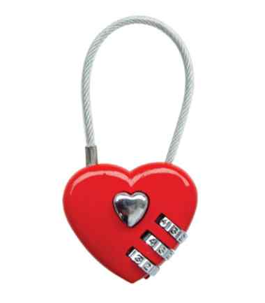 Heart Shaped Luggage Lock CR28-A