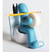 Sitting Man Tape Dispenser cum Pen and Paper Clip Holder Sitting Man Tape Dispenser cum Pen and Paper Clip Holder