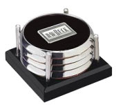Exclusive Brass Coaster with Leather Lining 3 Exclusive Brass Coaster with Leather Lining 3