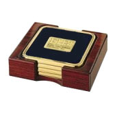 Exclusive Brass Coaster with Leather Lining 4 Exclusive Brass Coaster with Leather Lining 4