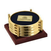 Exclusive Brass Coaster with Leather Lining Exclusive Brass Coaster with Leather Lining