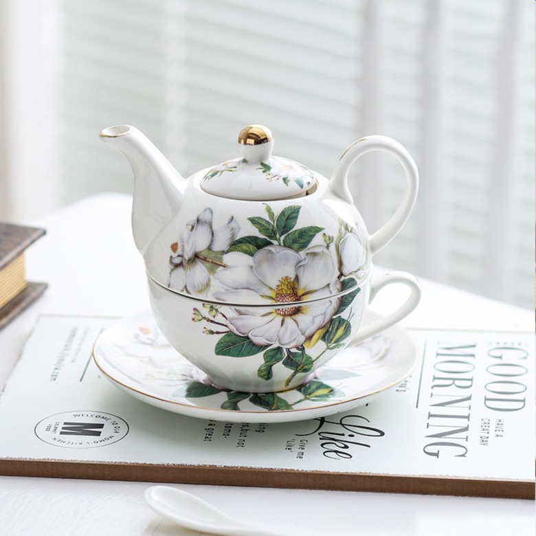 3 pc Luxury European Ceramic Tea Pot with Cup