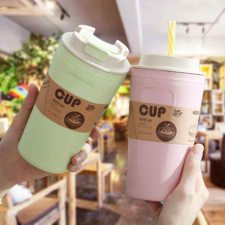 Leak Proof Bamboo Fiber Coffee Cup [420ml]