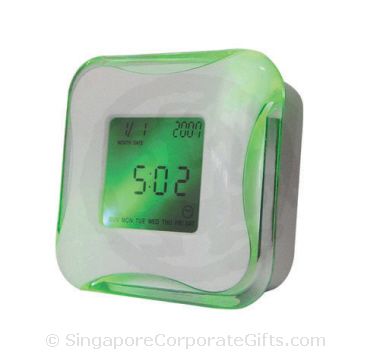 4-Way Multi Colour Clock, Thermometer, Calendar -508