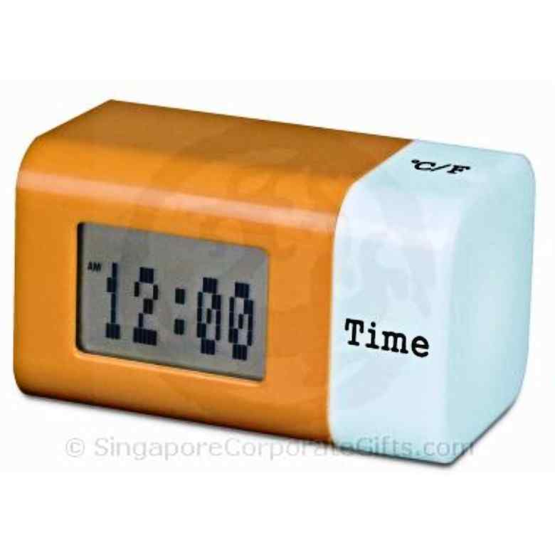 Designer Rotation LCD clock with Multi-colour Light