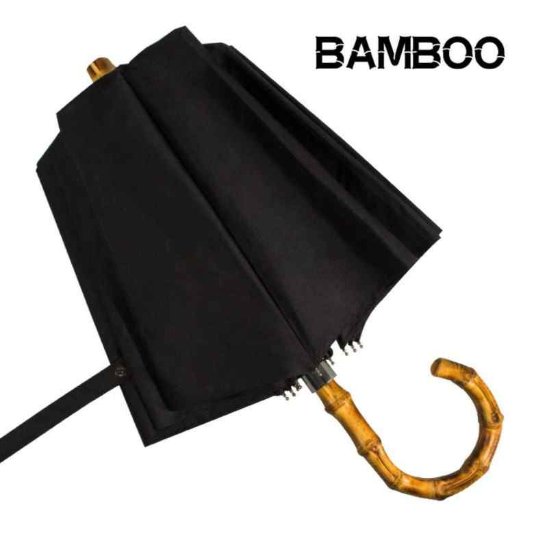 3 Fold Bamboo Handle Umbrellas [23 inch]