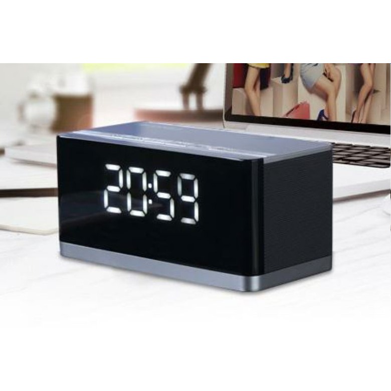 Surround Sound Bluetooth Speaker with FM Radio Alarm Clock