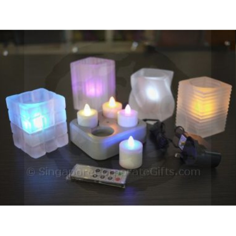 Rechargable 4 LED Candle (Single Colour) with remote control