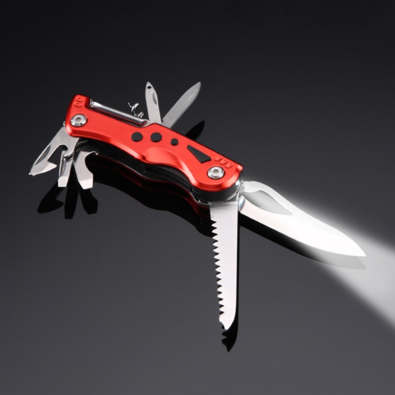 Multi-knife set with LED and Screwdriver