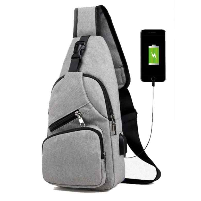 Anti-theft, Waterproof Crossbody Sling Bag with USB