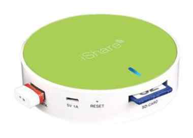 Disc PowerBank, WIFI router, SD card, thumbdrive reater iSHARE [