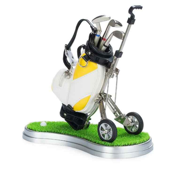 Golf Car Pen Holder with clock (with base)