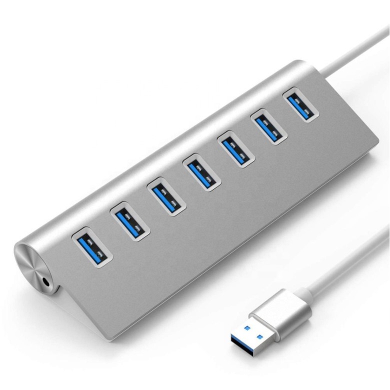 7 Port Aluminum Housing USB Hub