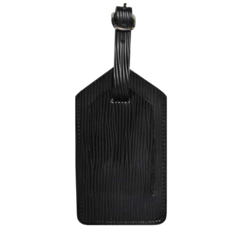 Stripe Genuine Leather Luggage Tag