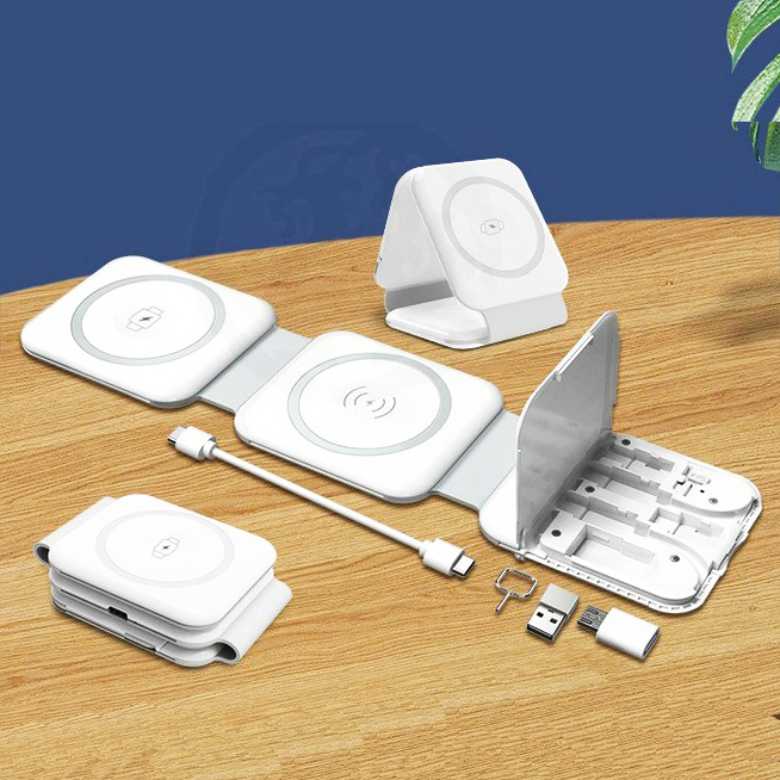 3-Fold Cables with Wireless Charger