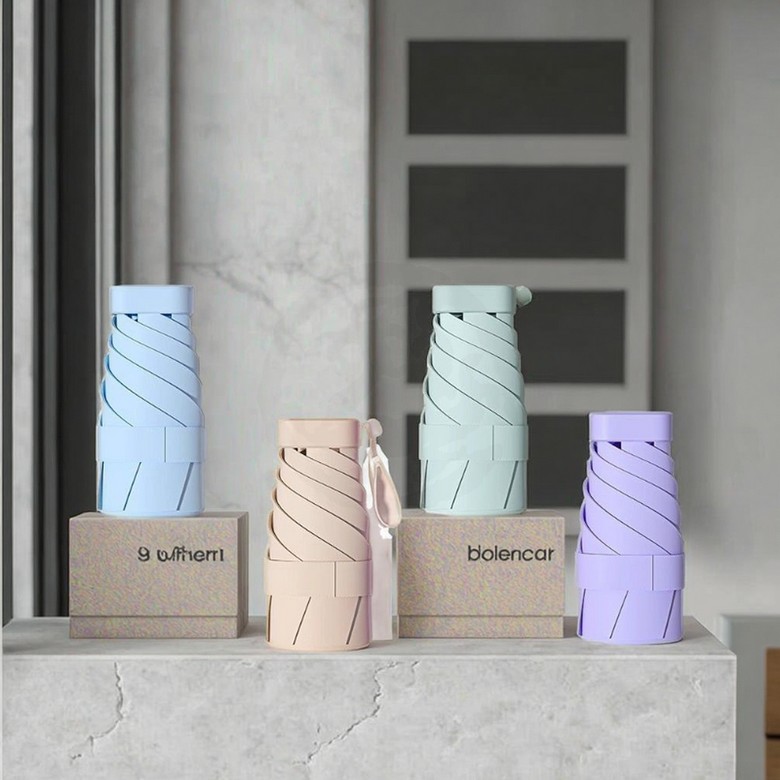 Mini Five Fold Umbrella with Pouch (21')