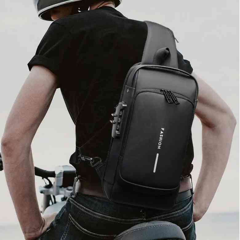 RFID Blocking Water Resistant Anti-Theft Sling Bag