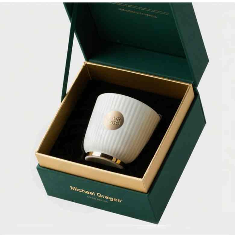 Ceramic cups with embossed logo [11oz]