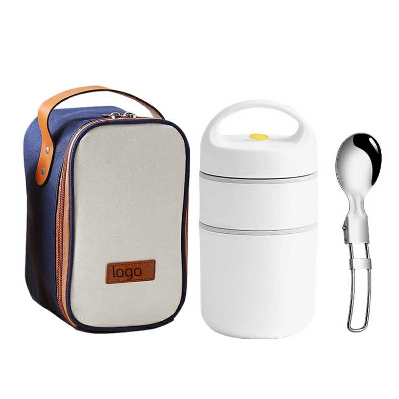 Double Layer Food Container with cutlery [680ml]