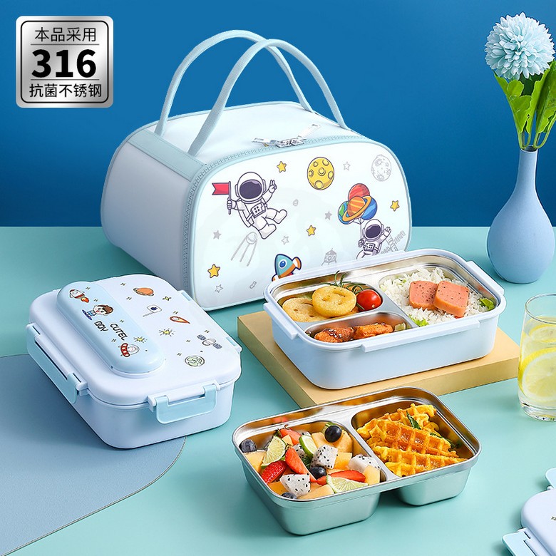 Kids Lunch Box with Carrier Bag