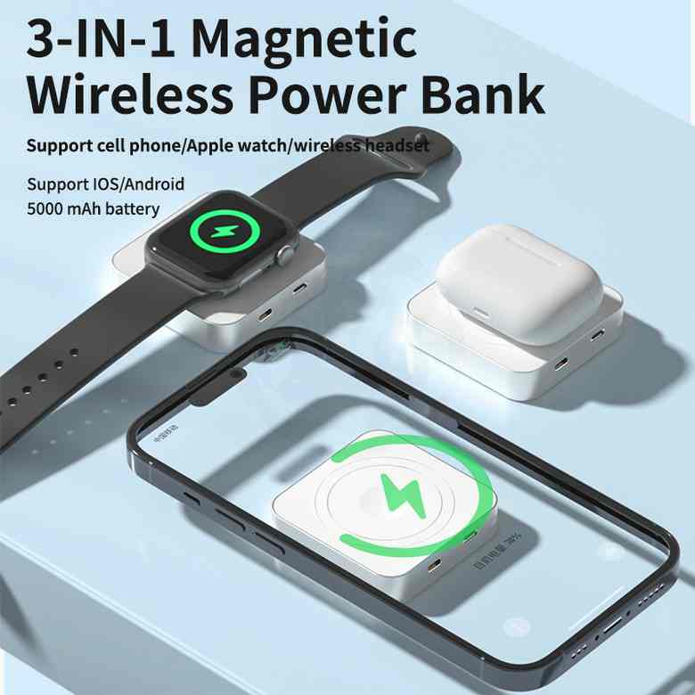 Anti-Lost Quick Charging wireless Powerbank [5000mAh]