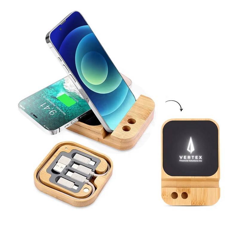 Eco-Friendly Bamboo Phone Stand