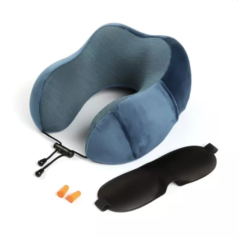 Memory Foam Neck Pillow with Strap