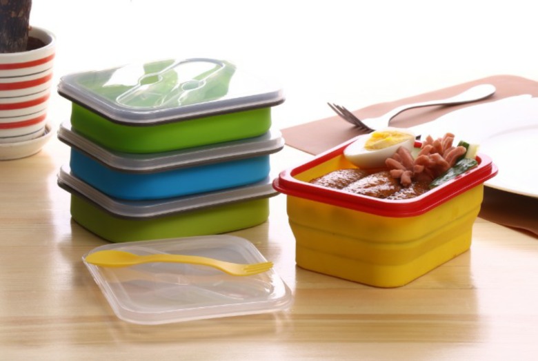 Silicone collapsible lunch box