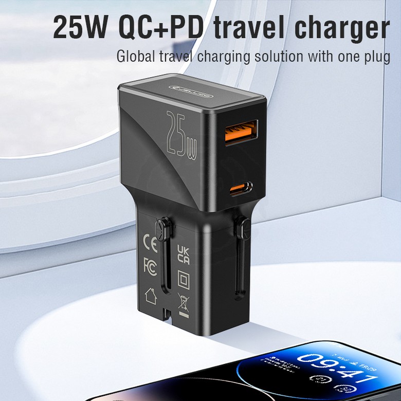 Fast Charging Travel Adaptor [25W QC3 + PD3.0]