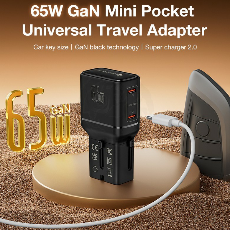 Fast Charging Travel Adaptor [65W QC3 + PD4.0]