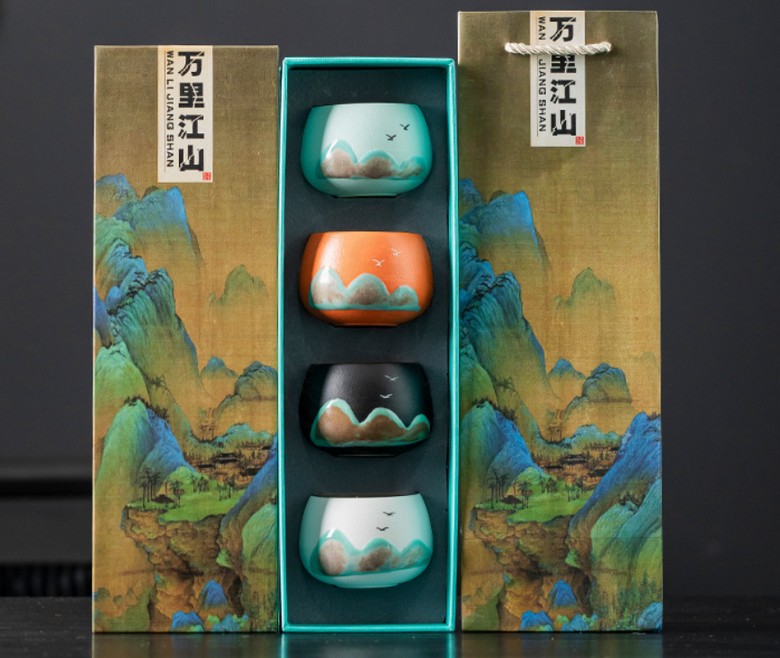 Jiang San Ceramic Cup [ 4pieces]