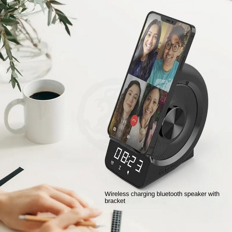 Wireless Charger with PT Speaker and Alarm Clock