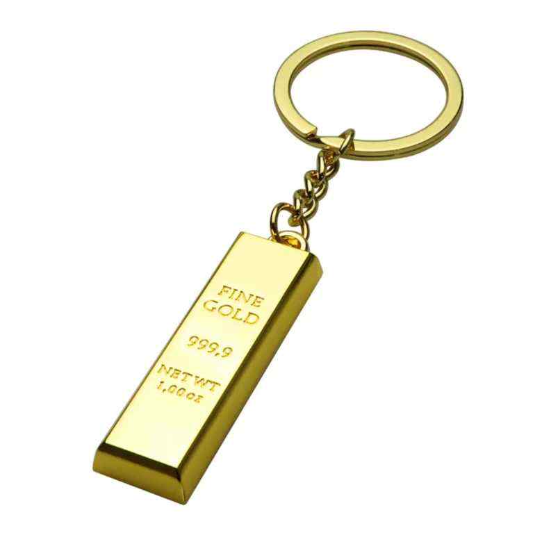 Gold Bar Keychain