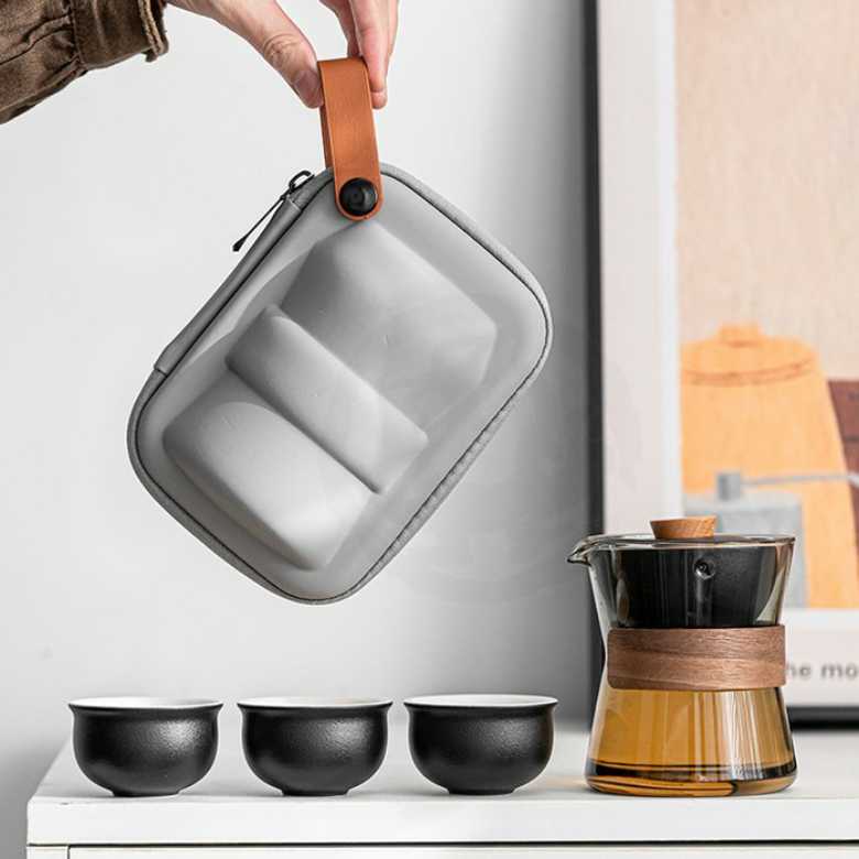 Rotary Borosilicate Tea Set