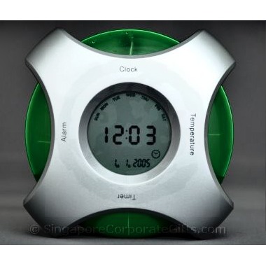 Water Powered 4 Way Digital Clock with Thermometer and Calendar