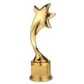 Double layer Golden Star Trophy Double layer Golden Star Trophy