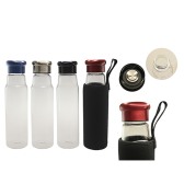 Glass Bottle with Neoprene Pouch (550ml) Glass Bottle with Neoprene Pouch (550ml)