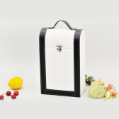 White Leather Designer Wine Holder 3 White Leather Designer Wine Holder 3