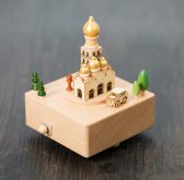 Mosque and Car Wooden Music Box Mosque and Car Wooden Music Box