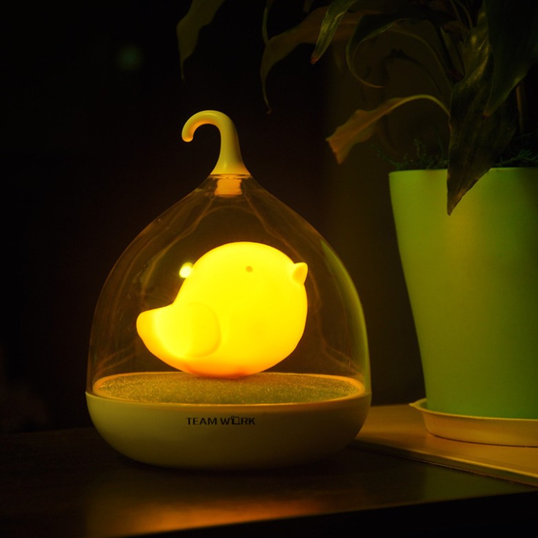 Touch Sensor Vibration Birdcage Lamp with Bird
