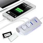 4 port USB 2.0 hub in metal casing 4 port USB 2.0 hub in metal casing