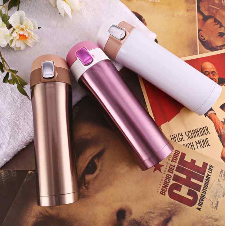 Double Walled Vacuum Flask with Safety Lock [450ml]