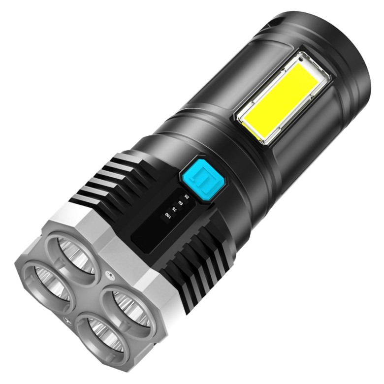 Super Bright Rechargeable 4 LED Torch Light